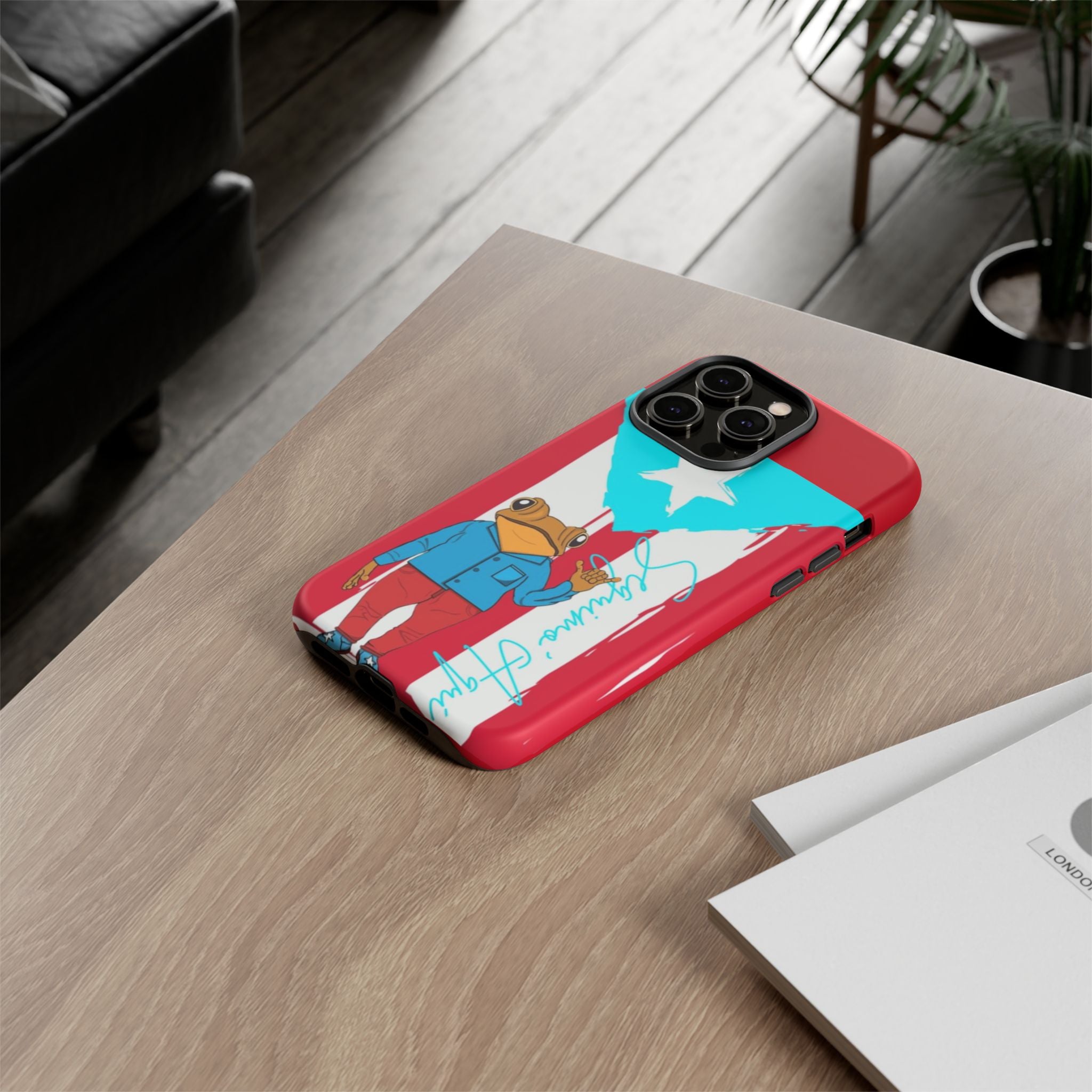Puerto Rican Flag Frog Design ("Señorita Hops")Phone Case Isla del Encanto Phone Case – Puerto Rican Style