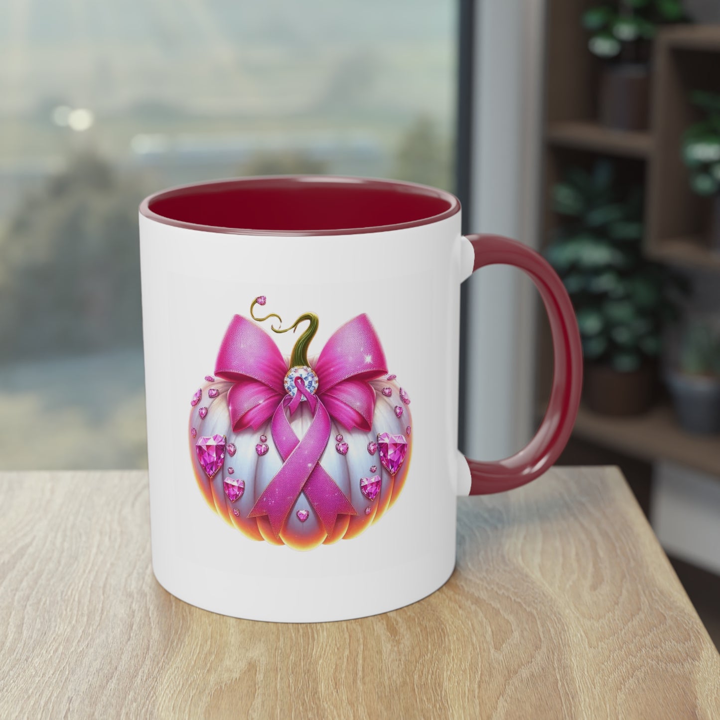 Vibrant Two-Tone Coffee Mug with Floral Design - Perfect Gift for Nature Lovers