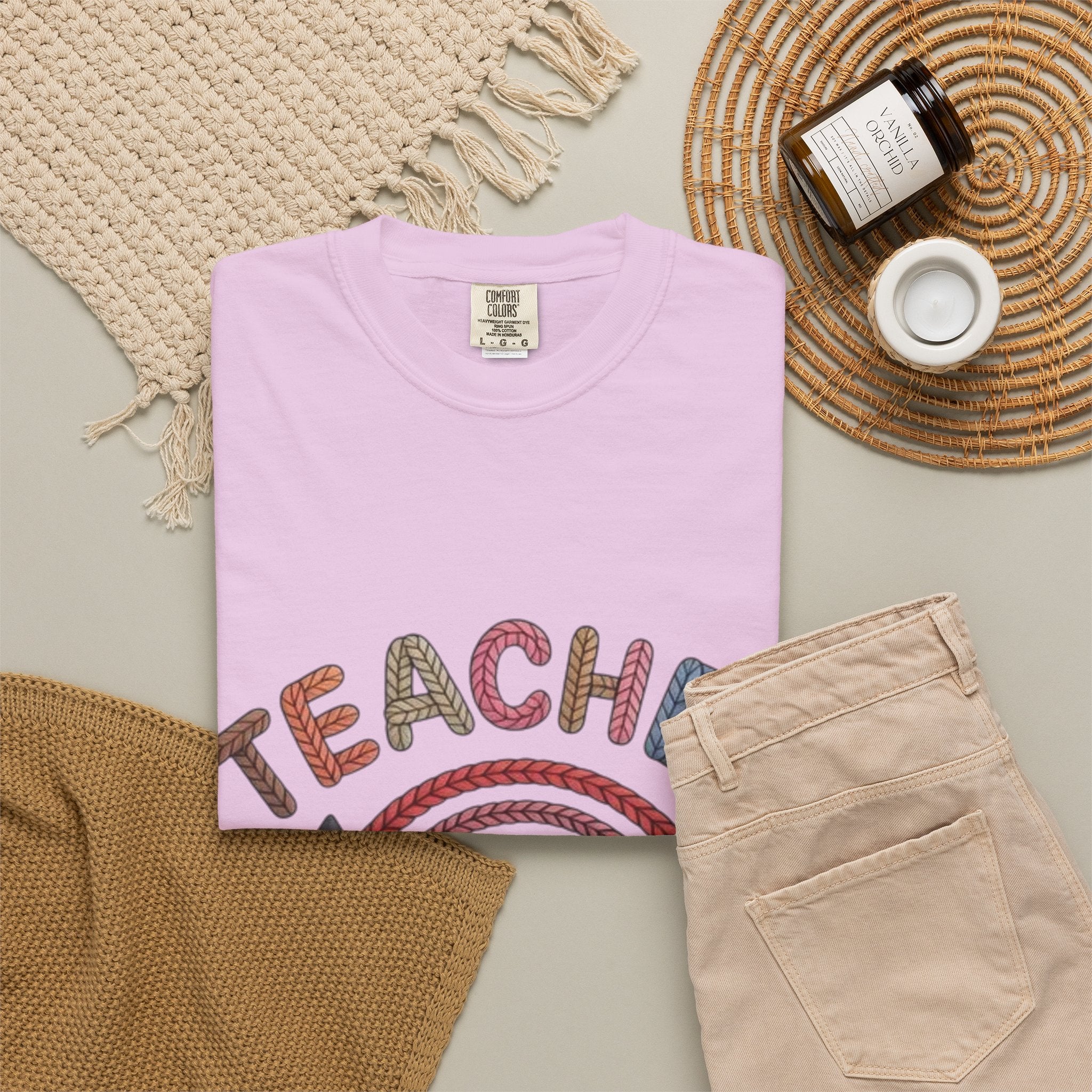 Teacher Rainbow Pencil & Apple T-Shirt — Back-to-School Gift for Educators