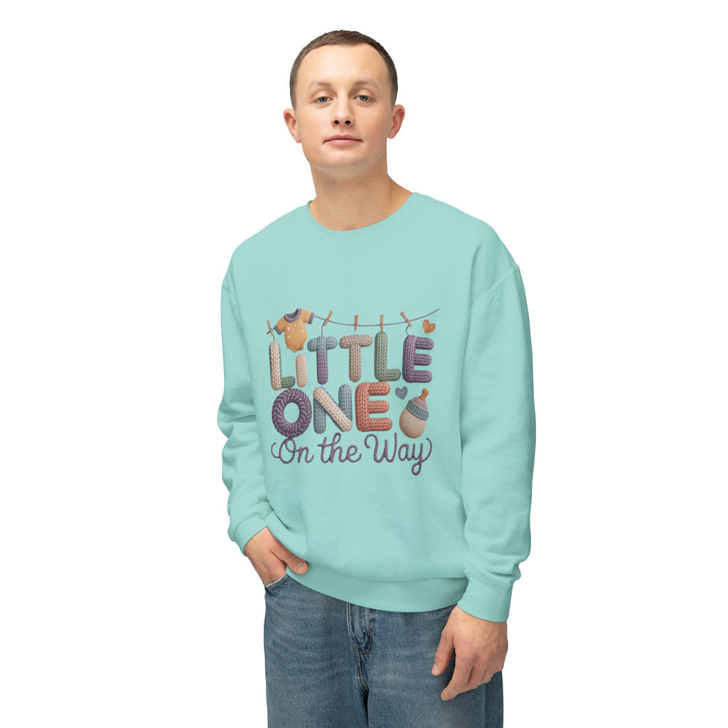 Little One On The Way Sweatshirt  Cute Baby Shower Announcement Crewneck