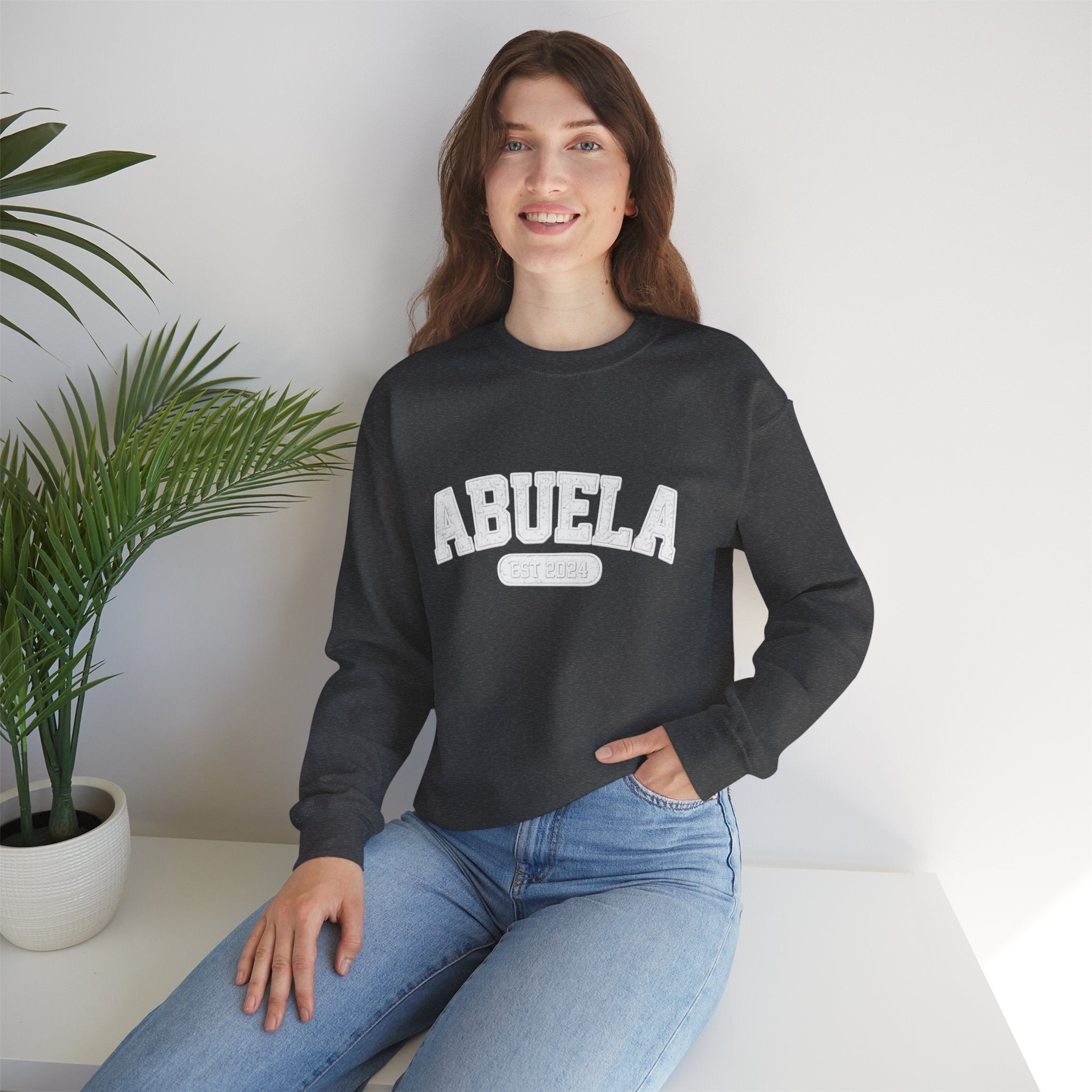 Abuela Varsity Crewneck Sweatshirt Cozy Grandma Gift Minimal Everyday Family Love Apparel