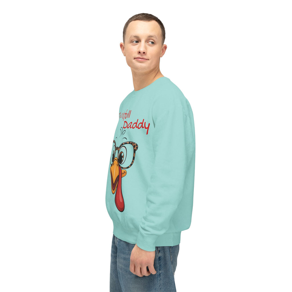 Thanksgiving Turkey 'Thankstfull Daddy' Crewneck Sweatshirt Fall T-Shirts and Sweatshirts Collection
