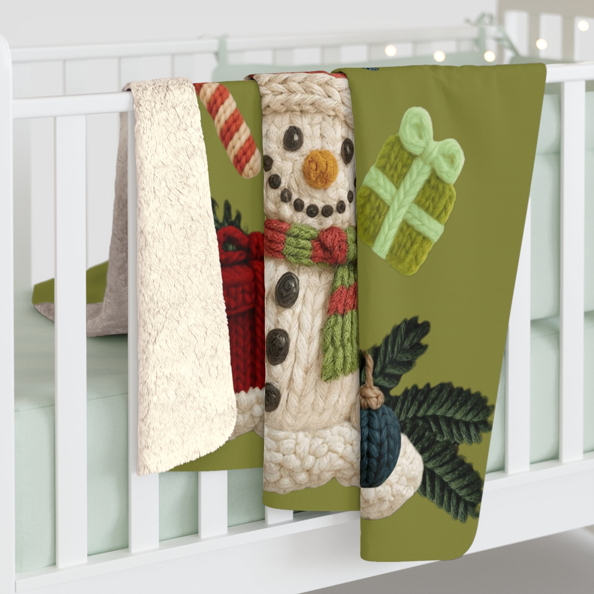 Magical Christmas Cartoon Blanket Christmas Stack Sherpa Blanket  Grinch, Santa & Snowman Holiday Throw