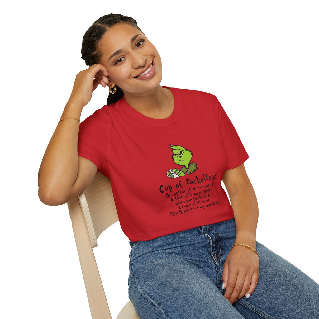 Holiday Apparel | Christmas Tees & Sweatshirts with Festive Quotes Funny Grinch Coffee Lover T-Shirt