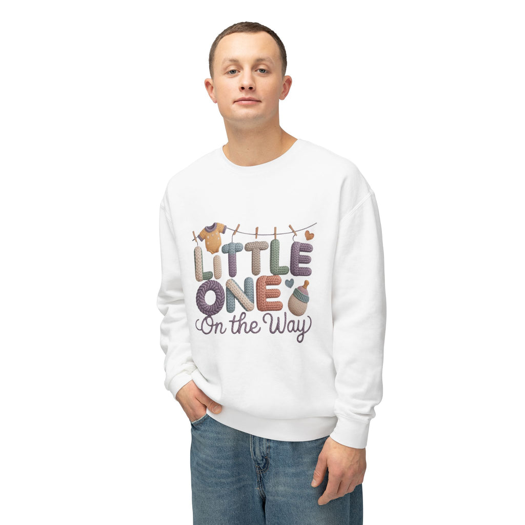 Little One On The Way Sweatshirt  Cute Baby Shower Announcement Crewneck