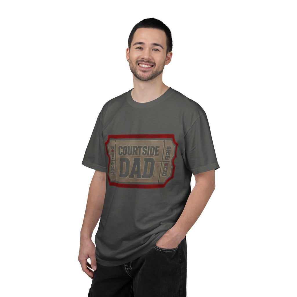 Courtside Dad T-Shirt — Vintage Ticket-Style Basketball Dad Tee