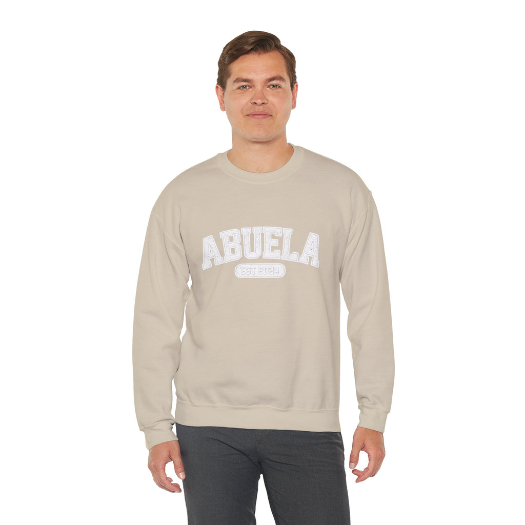 Abuela Varsity Crewneck Sweatshirt Cozy Grandma Gift Minimal Everyday Family Love Apparel