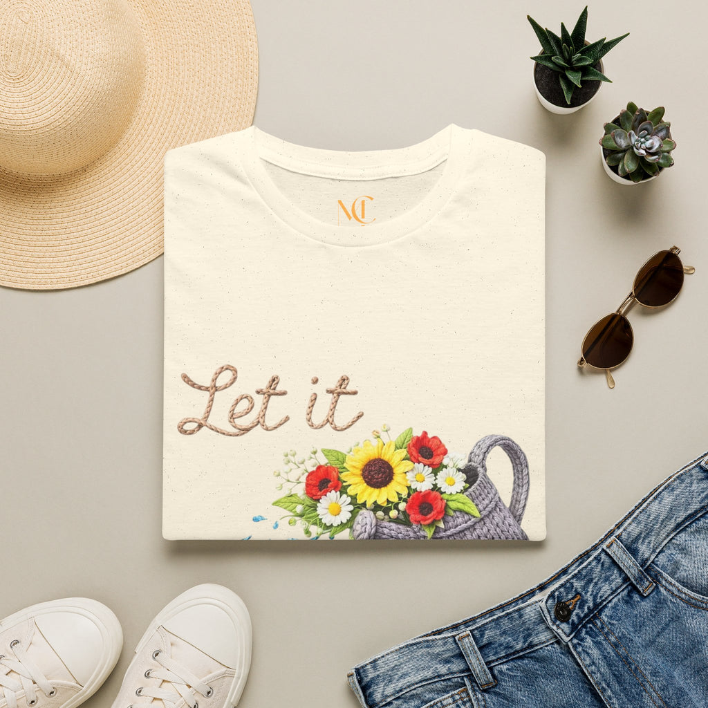 Let It Grow T-Shirt — Floral Watering Can Garden Tee