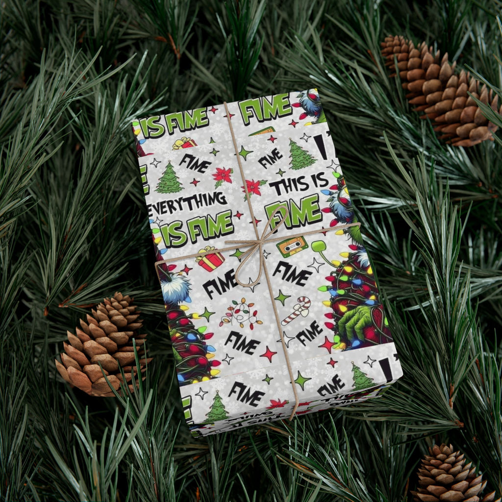 Festive Wrapping Paper  Whimsical Holiday Gift Wrap | Christmas Paper Roll | Fun & Unique Gift Packaging