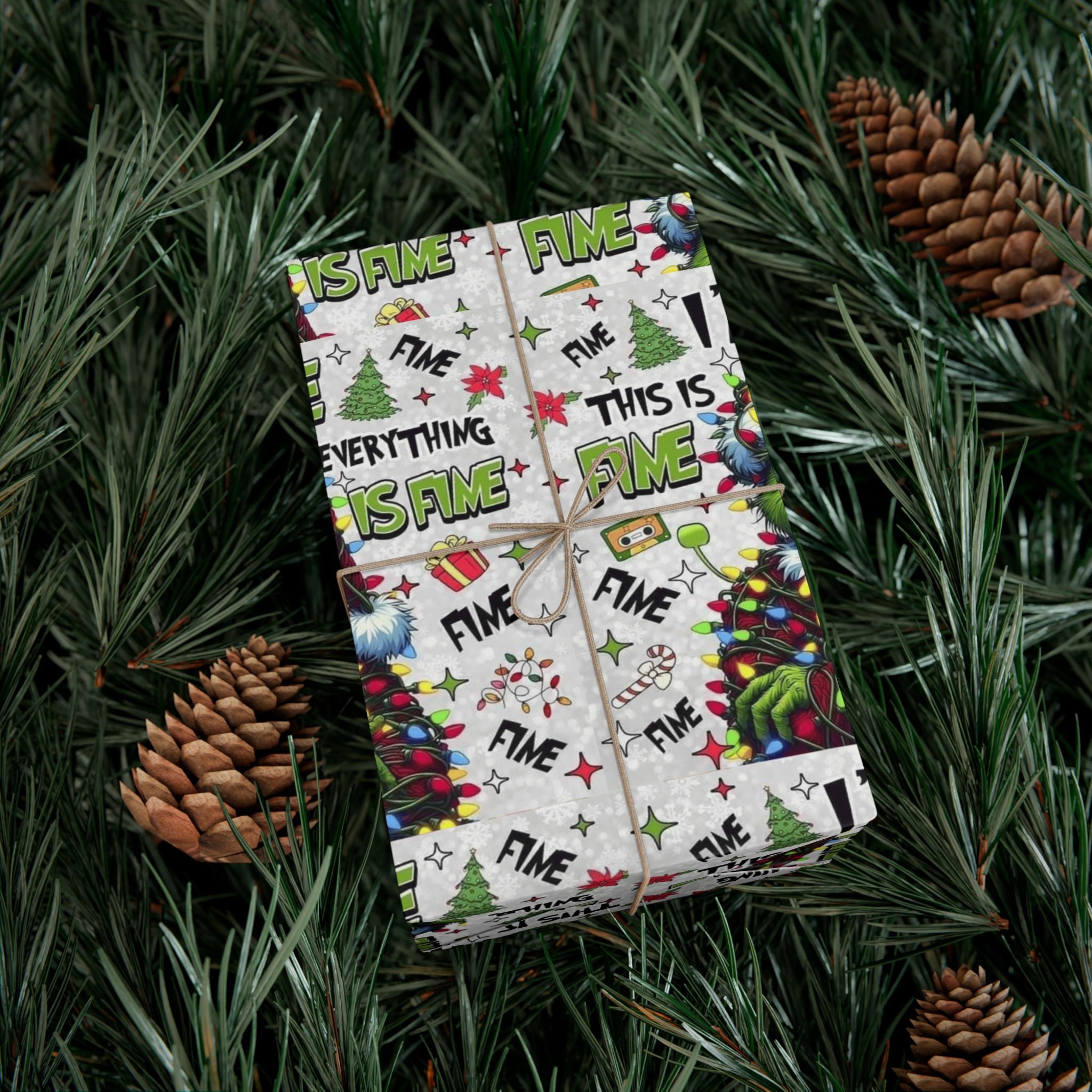 Festive Wrapping Paper  Whimsical Holiday Gift Wrap | Christmas Paper Roll | Fun & Unique Gift Packaging