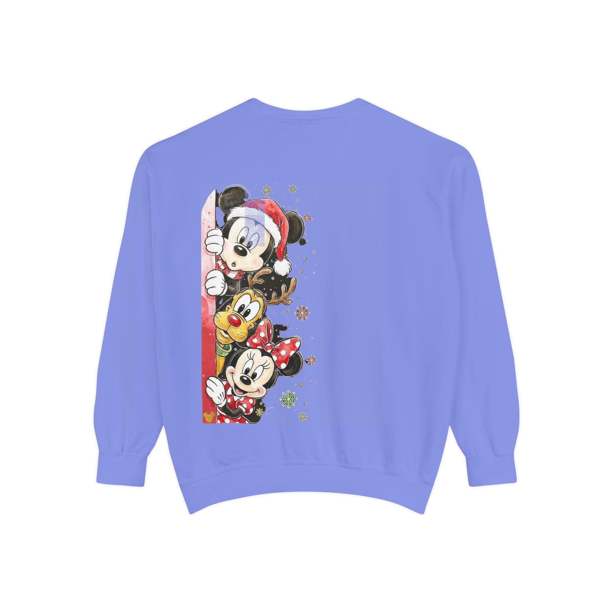 Christmas Disney Characters Sweatshirt  Mickey, Minnie & Pluto Holiday Crew Cartoon Christmas T-shirts and Sweaters