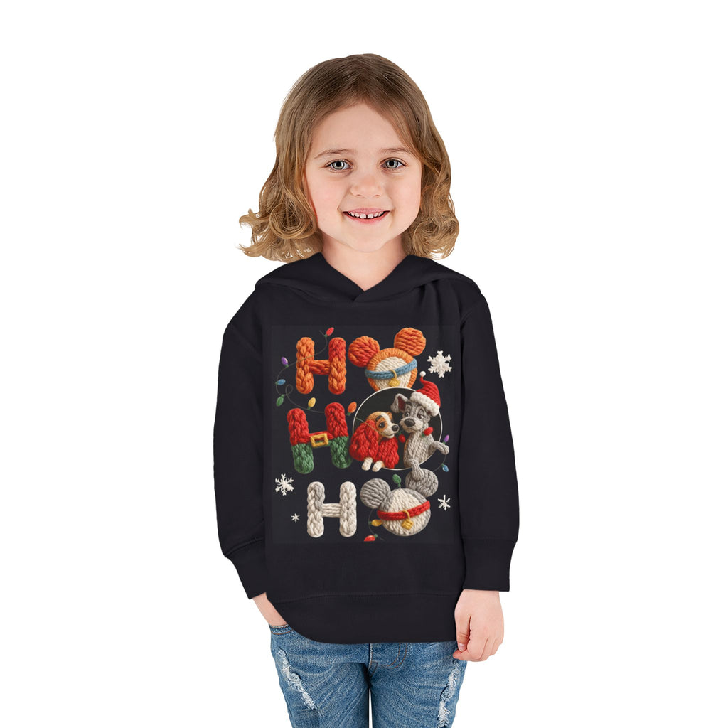 Toddler Hoodie "Ho Ho Ho" Festive Raccoon Christmas Pullover