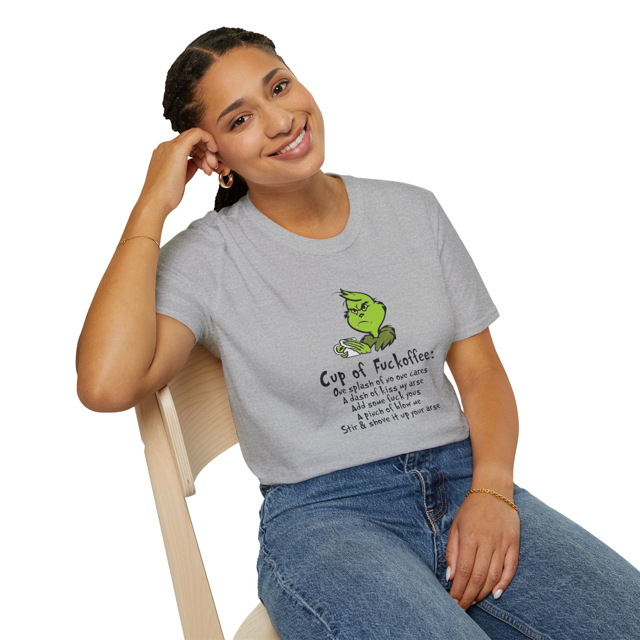 Holiday Apparel | Christmas Tees & Sweatshirts with Festive Quotes Funny Grinch Coffee Lover T-Shirt