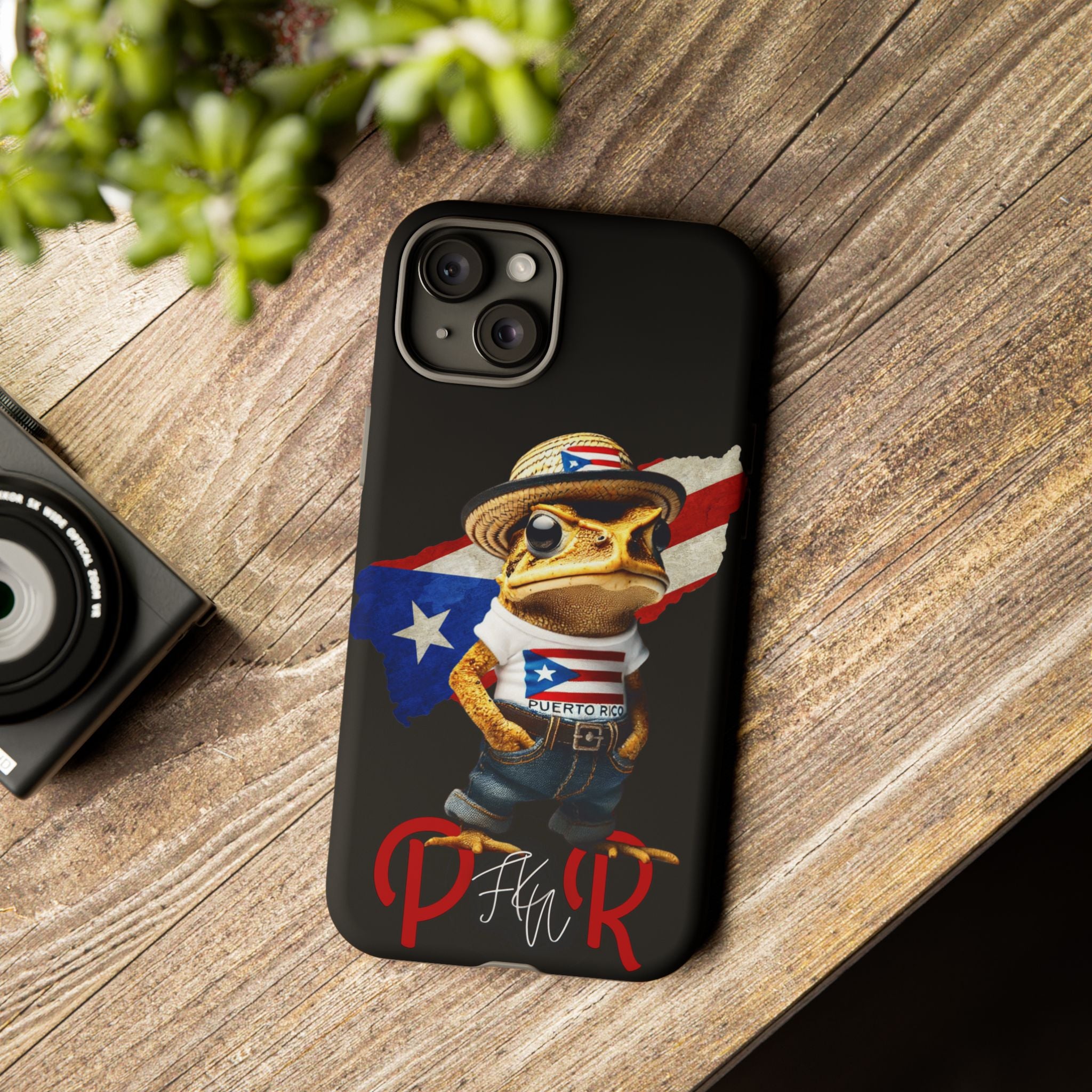 Puerto Rican Frog Tough Phone Case  Puerto Rico Flag Patriotic Protective Case