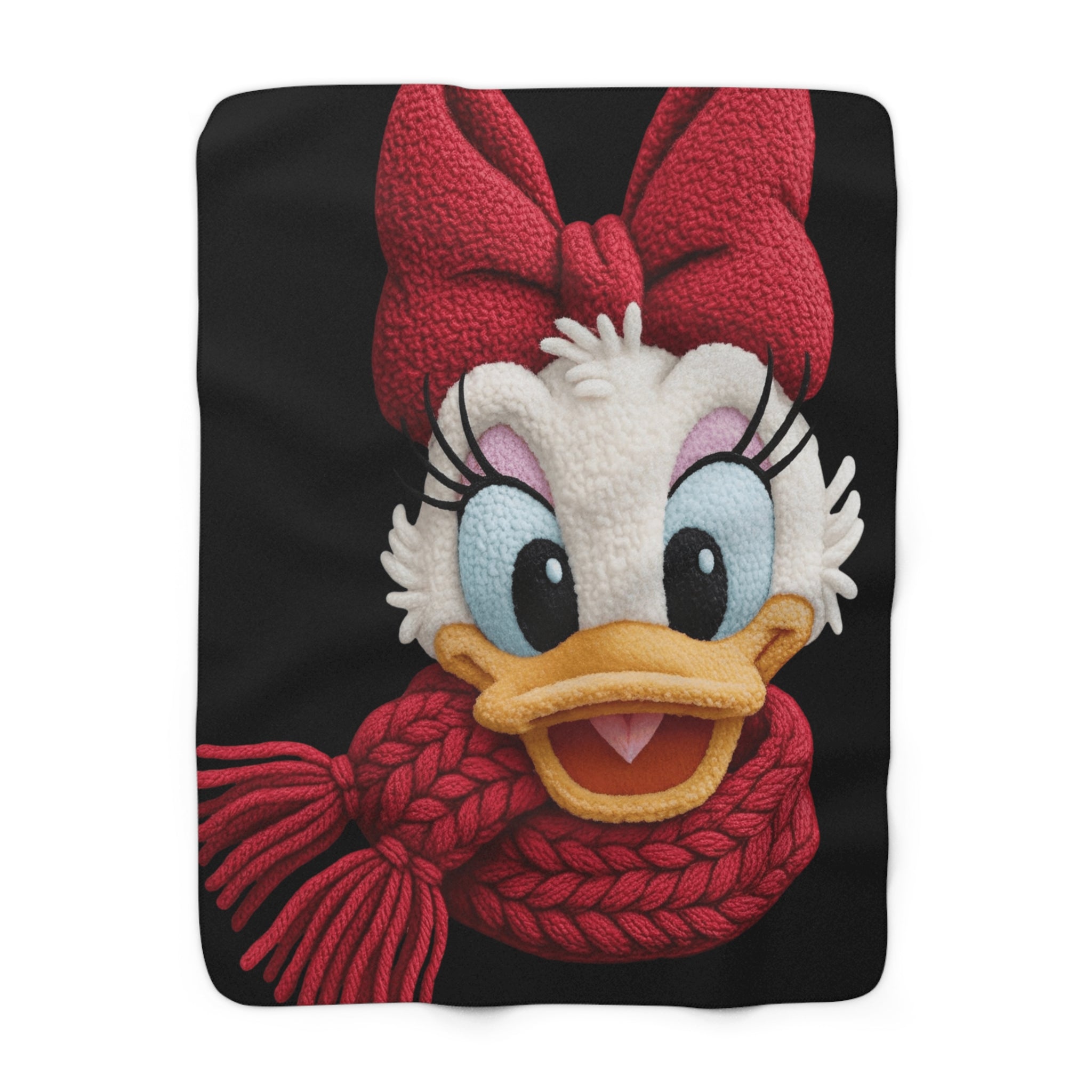Winter Wonderland Cartoon Fleece Blanket Daisy Duck Holiday Sherpa Fleece Blanket  Cozy Disney Winter Throw