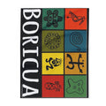 Boricua Pattern Fleece Blanket – Colorful Taino Symbols Cozy Throw