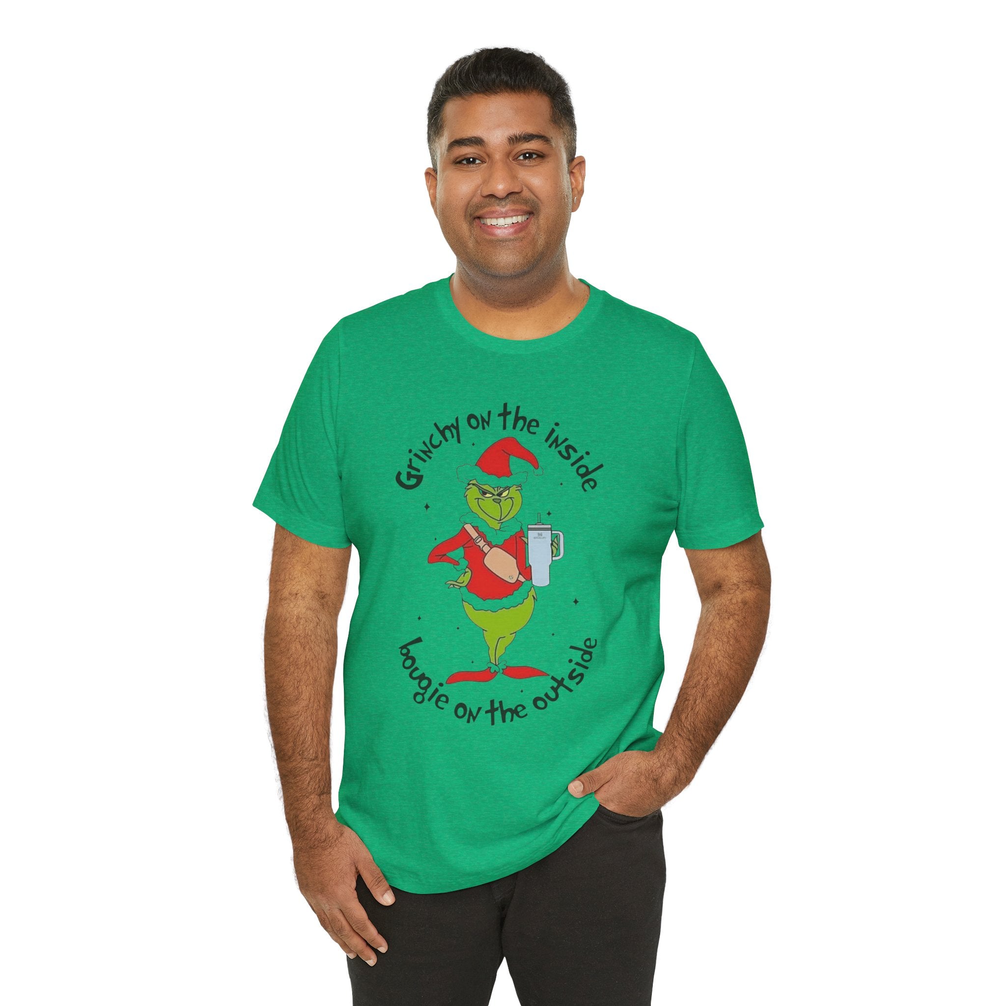 Grinch-Inspired Holiday Tee: 'Grinchy on the Inside, Boogie on the Outside'