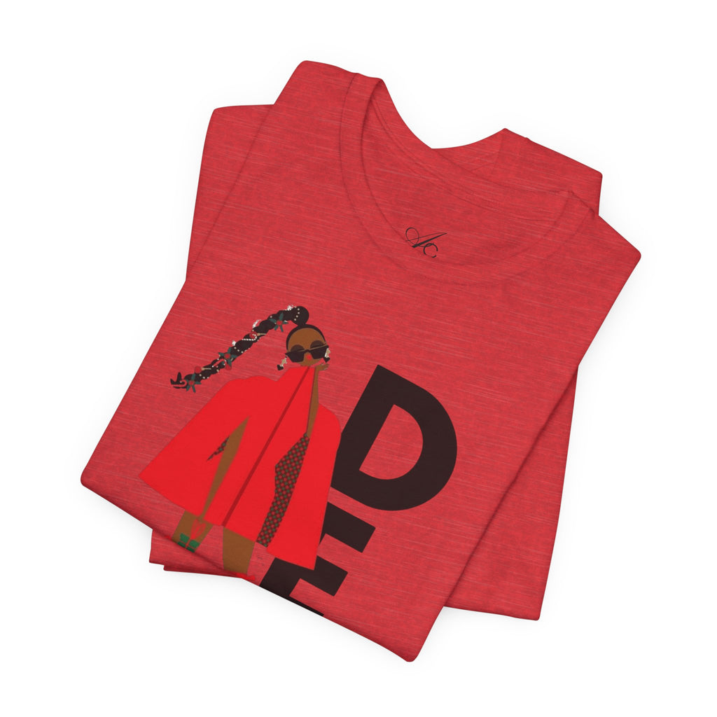 December Fashion Tee  Red Coat Model Graphic Shirt