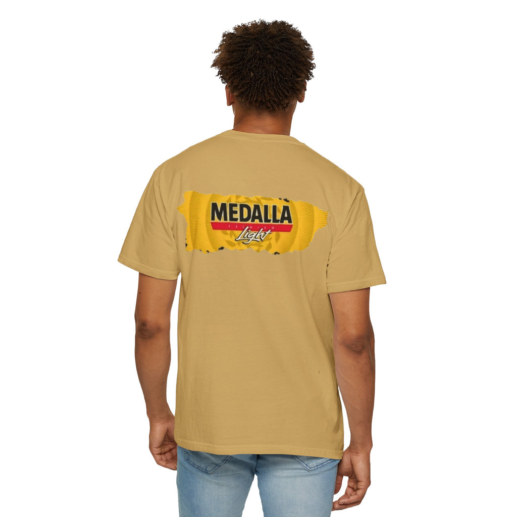 Medalla Light Puerto Rican Beer T-Shirt Coqui Frog Mascot Six-Pack Graphic Tee Puerto Rico’s Navidades