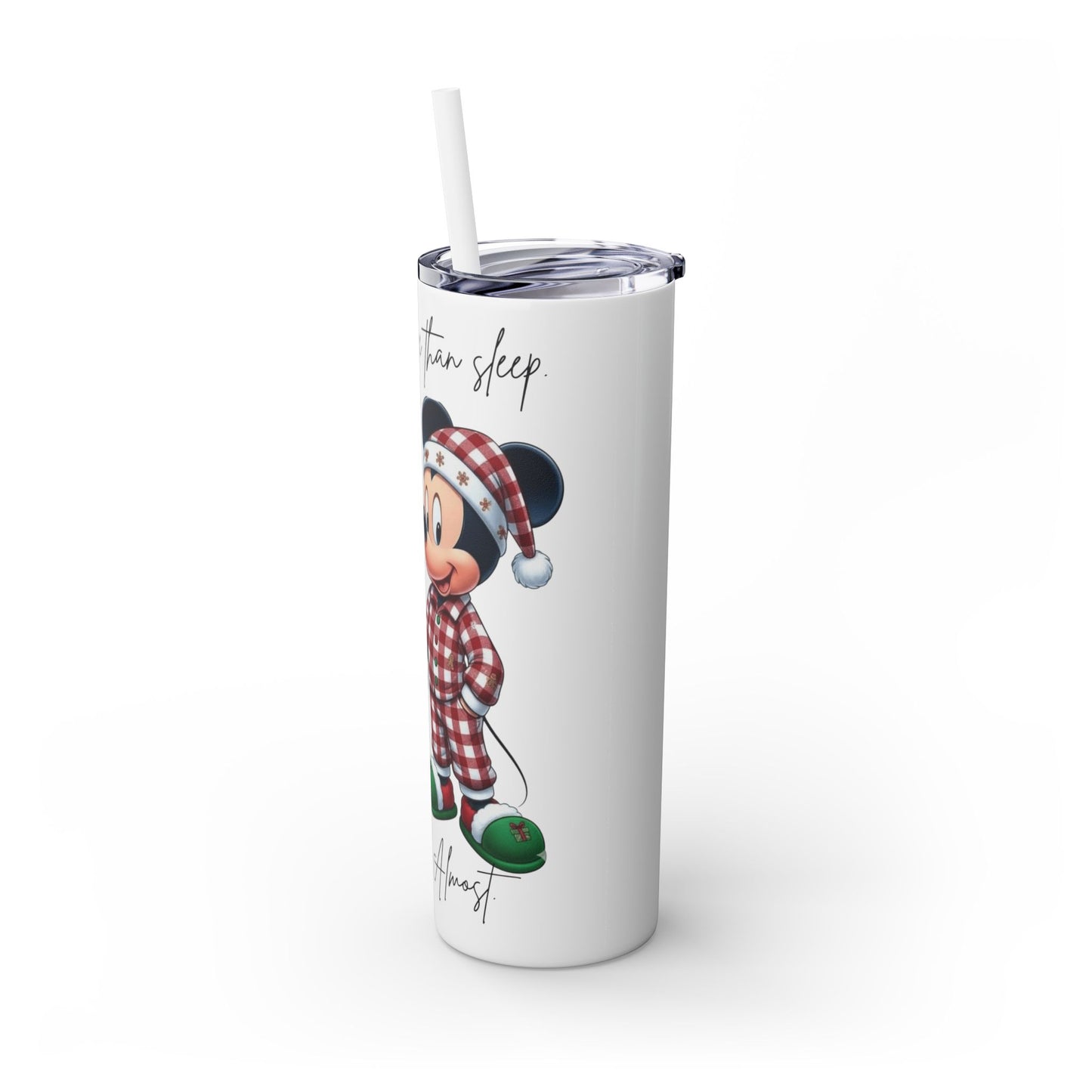 I Love You More Than Travel Tumbler — 20oz Skinny Cup with Straw