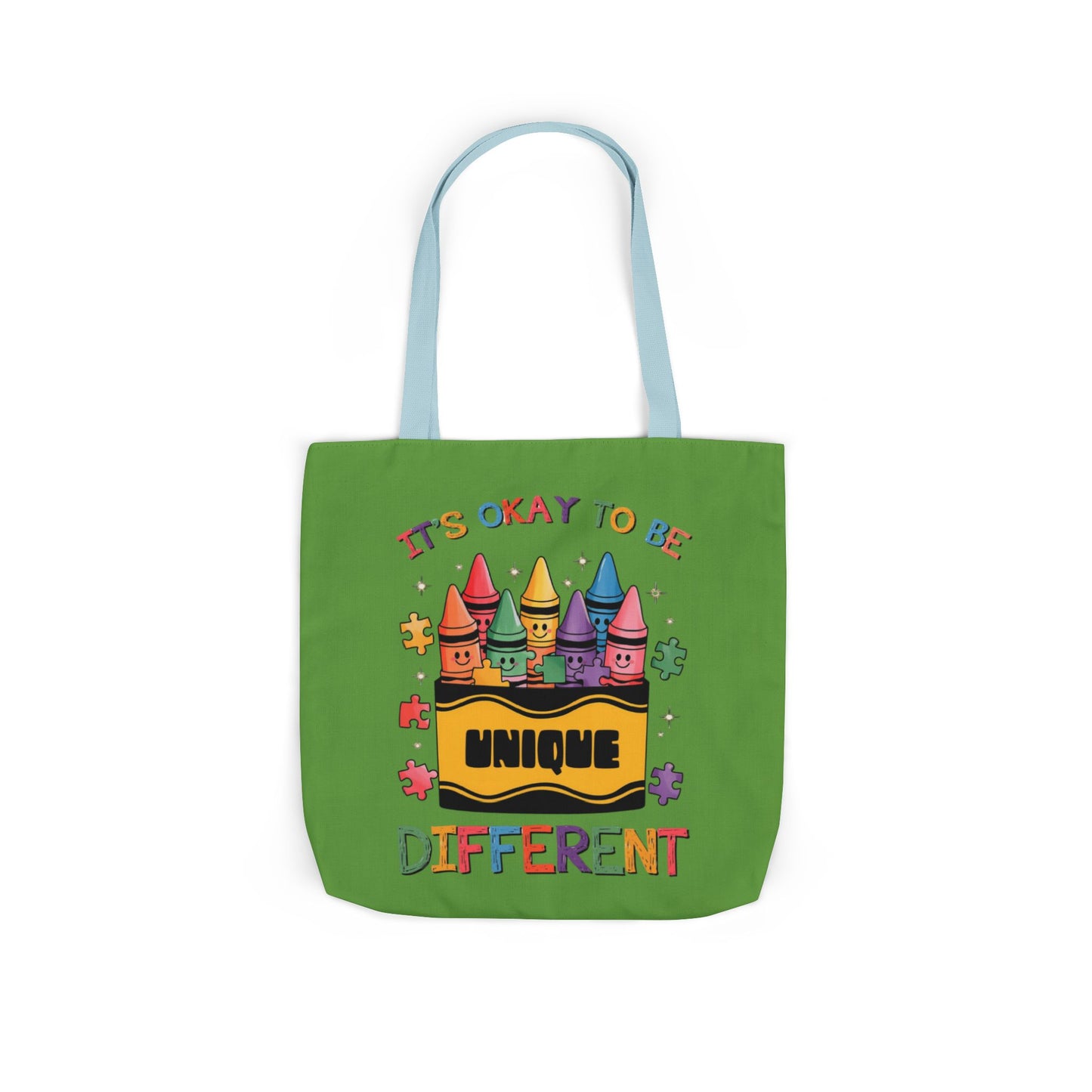Autism Awareness & Pride Collection Unique Canvas Tote Bag with Colorful Castle Design