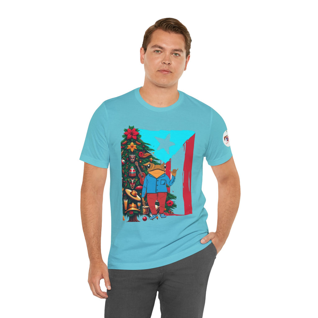 Puerto Rico Holiday T-Shirt  Coquí by Christmas Tree Graphic Puerto Rico’s Navidades
