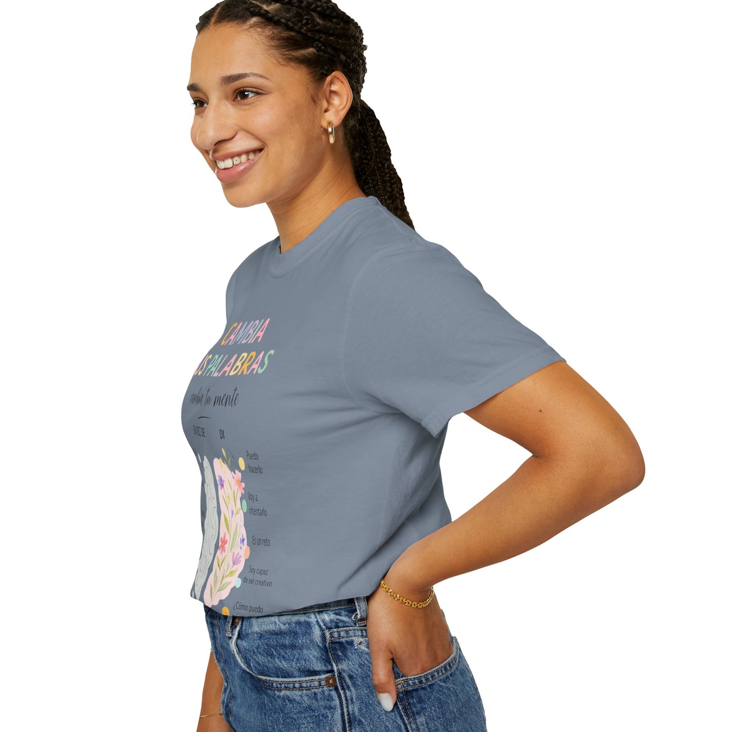 Cambia Tus Palabras Floral Positivity T-Shirt