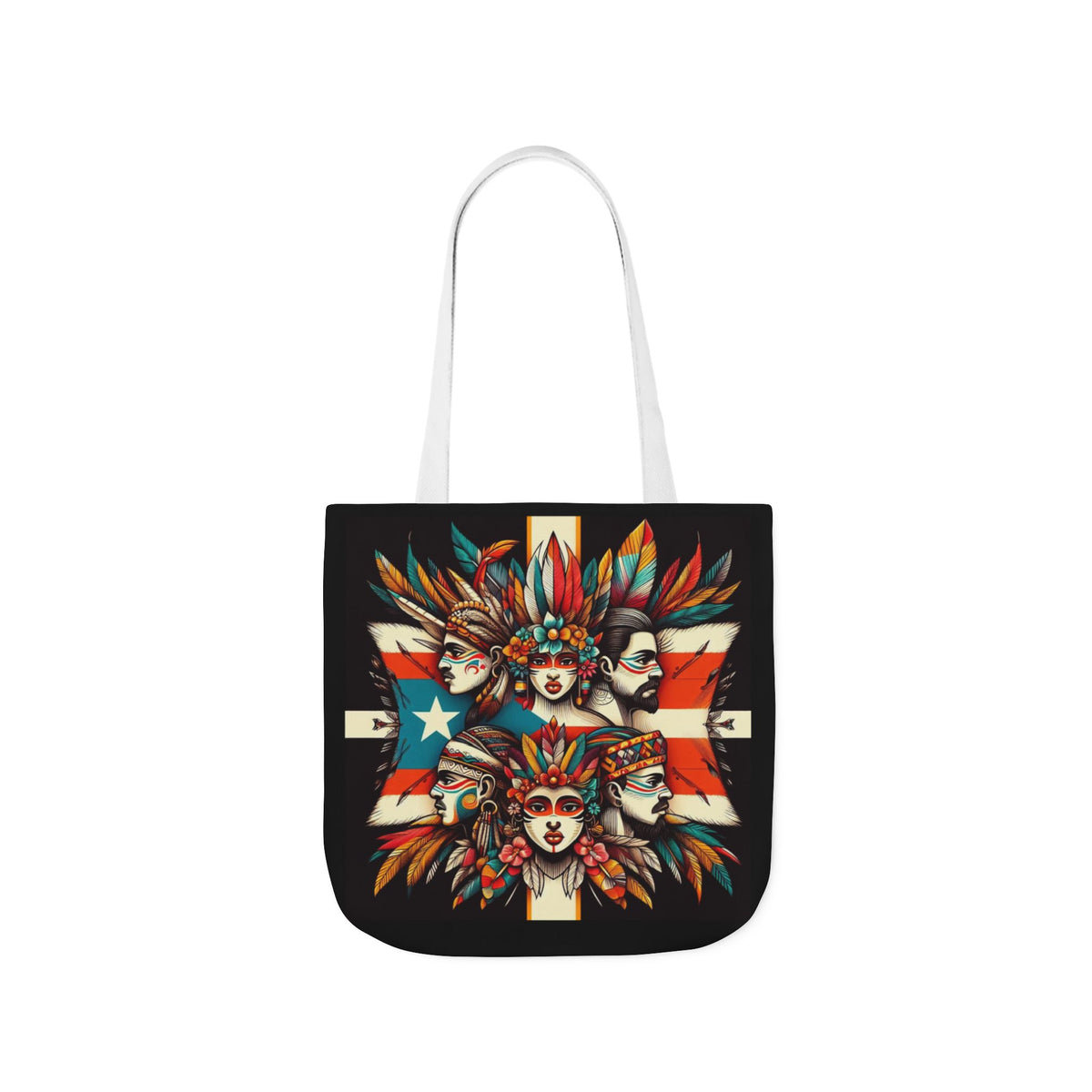 Puerto Rico Canvas Tote Bag, 5-Color Straps