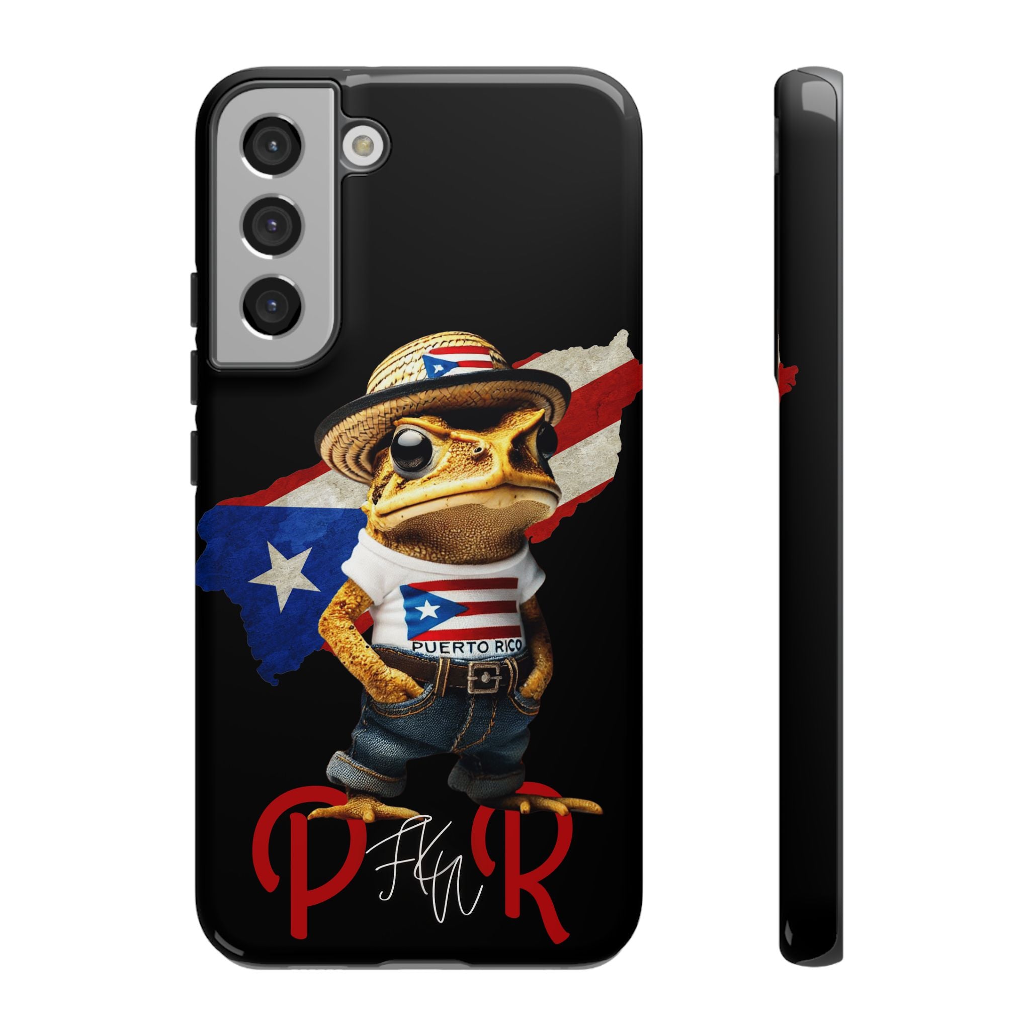 Puerto Rican Frog Tough Phone Case  Puerto Rico Flag Patriotic Protective Case