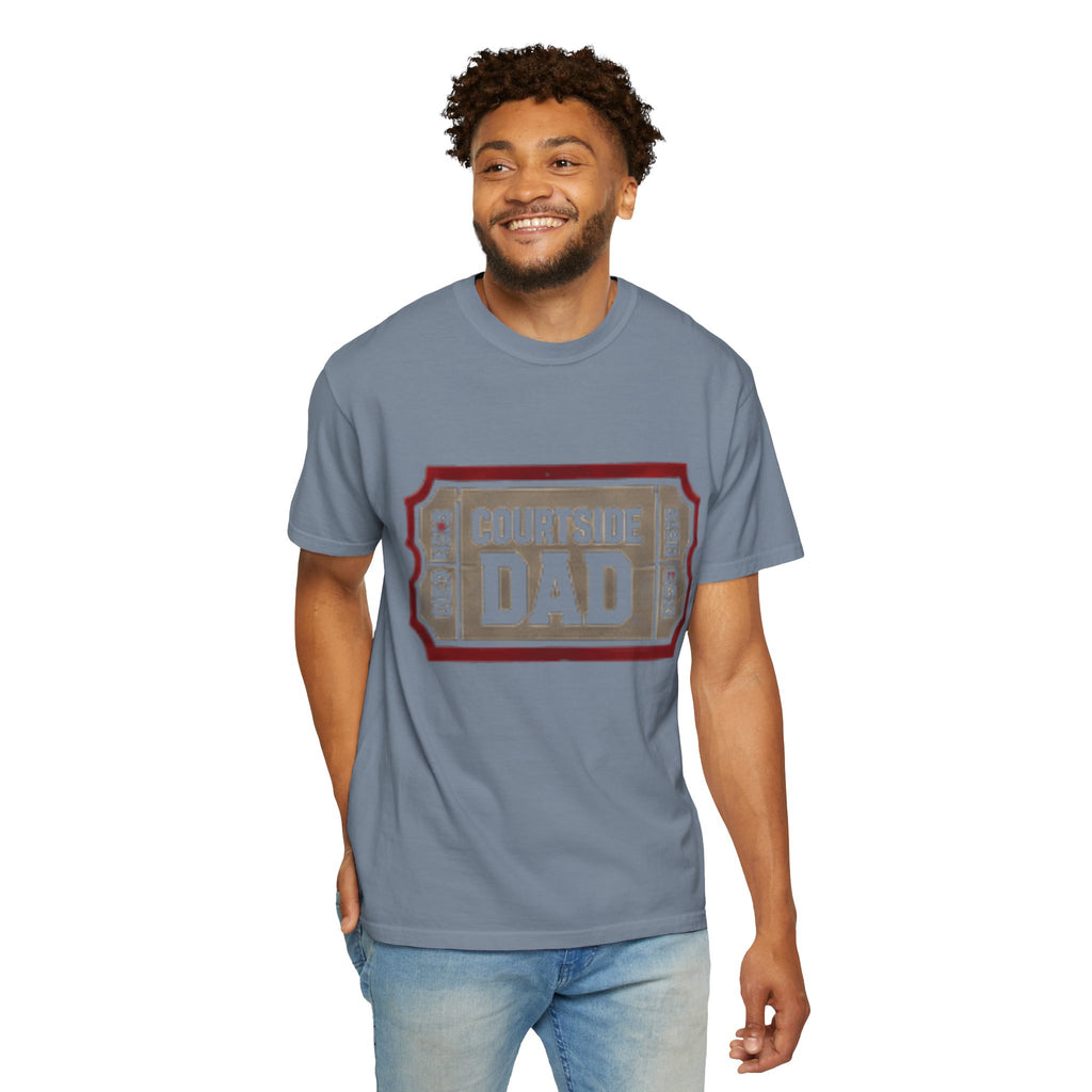 Courtside Dad T-Shirt — Vintage Ticket-Style Basketball Dad Tee