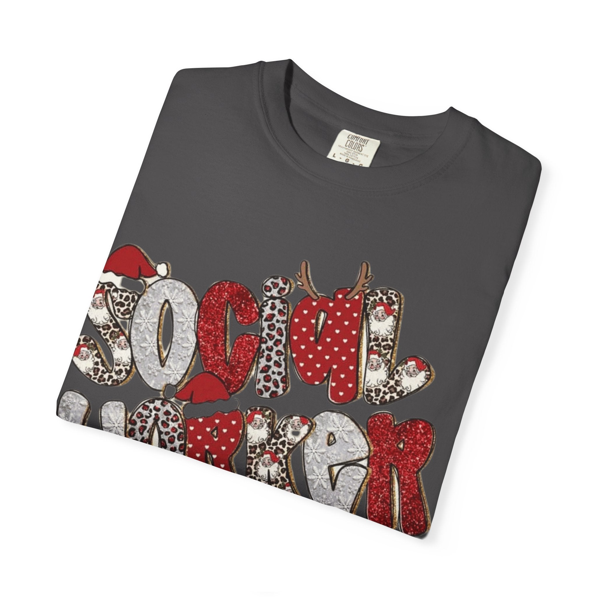 Social Worker Christmas T-Shirt  Festive Holiday Graphic Tee