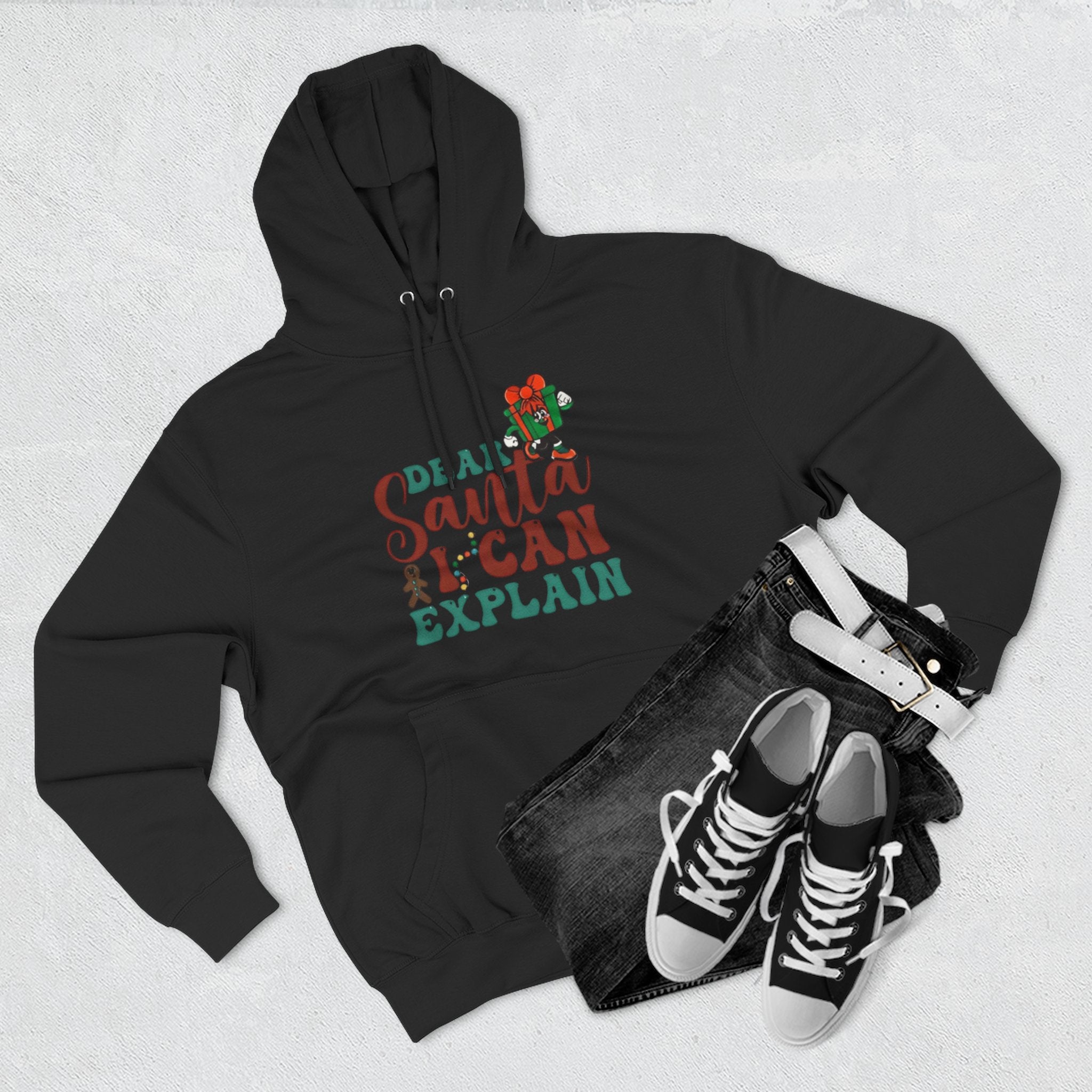 Christmas Hoodie “Dear Santa I Can Explain” Funny Holiday Pullover Christmas T-Shirts and Sweatshirts Collection