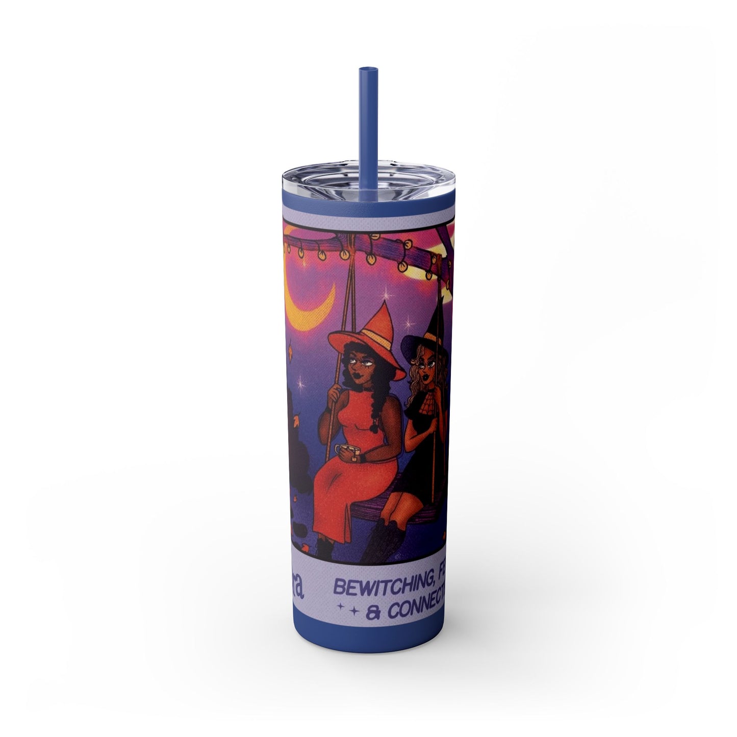 🎁 Spooky season gifts Enchanting Libra Skinny Tumbler with Straw | 20oz | Perfect for Halloween, Witchy Vibes, Astrology Lovers, Gift Idea, Custom Beverage Holder