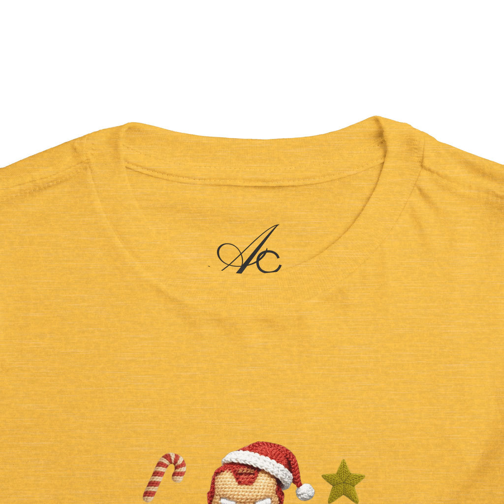 Toddler Tee  Cute Stacked Superhero Christmas Pile christmas kids collection