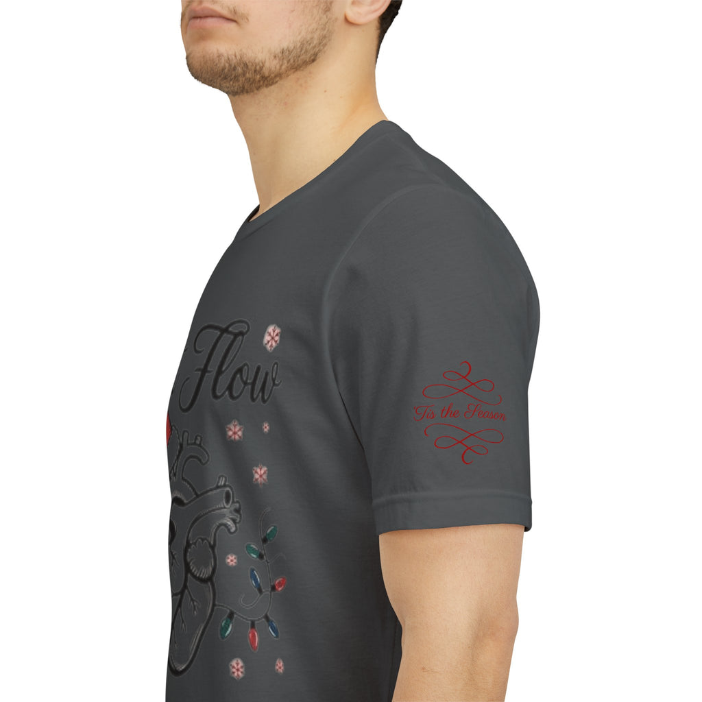 Let It Flow Heart Tee  Christmas Anatomical Heart Shirt