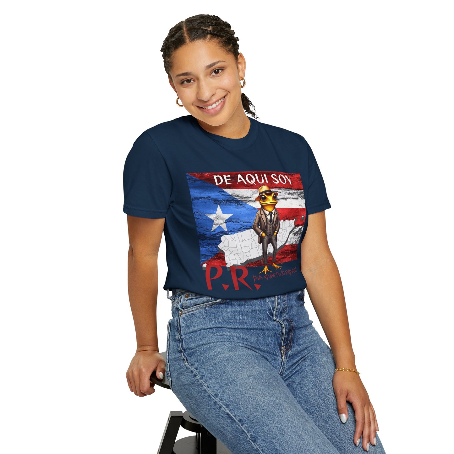 Puerto Rican Pride T-Shirt, Fun Casual Wear, Unisex Garment-Dyed Tee, Perfect for Celebrations, Cultural Identity Shirt