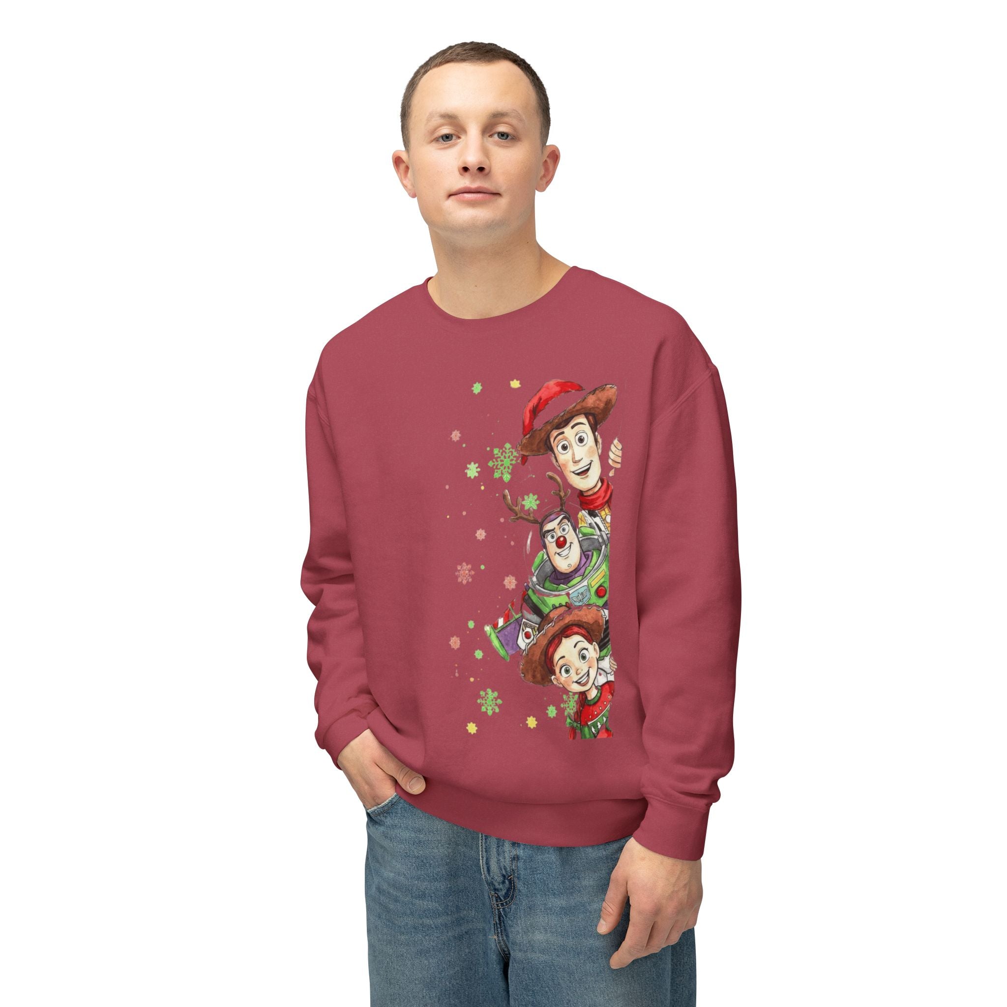 Christmas Toy Cowboy Crewneck Sweatshirt  Festive Woody & Friends Holiday Sweatshirt Cartoon Christmas T-shirts and Sweaters
