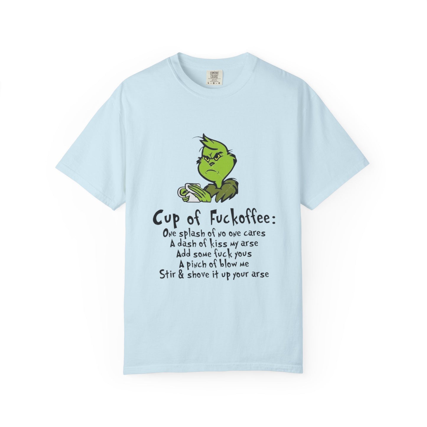Holiday Graphic Tees  Cozy Festive Wear Funny Grinch-Inspired Unisex T-Shirt Cup of Fuckoffee