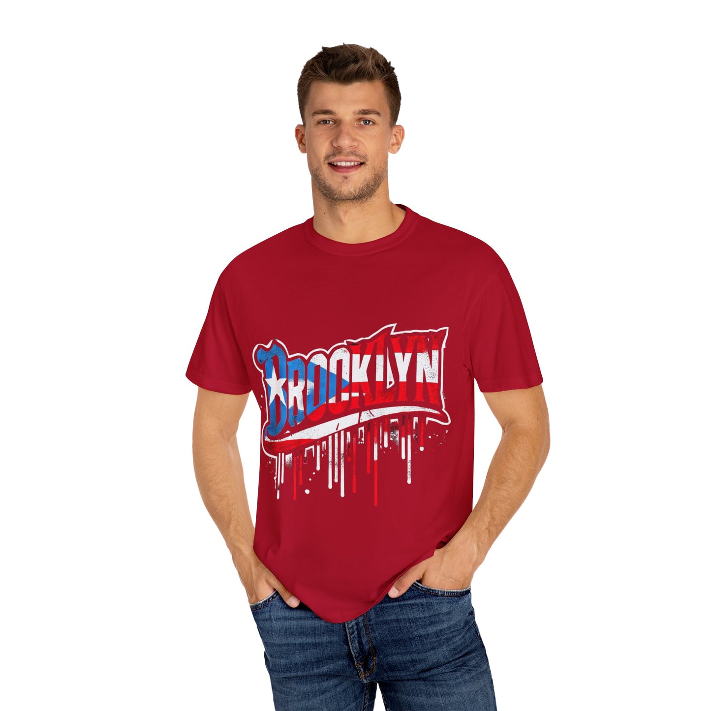 New York Meets Puerto Rico Brooklyn Style Unisex T-Shirt,  Streetwear Fashion