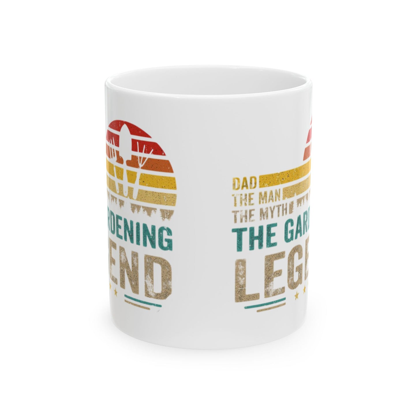 Gardening Legend Ceramic Mug for Dads, Funny Gift for Gardeners, 11oz 15oz Mug, Unique Fathers Day Present, Colorful Coffee Cup