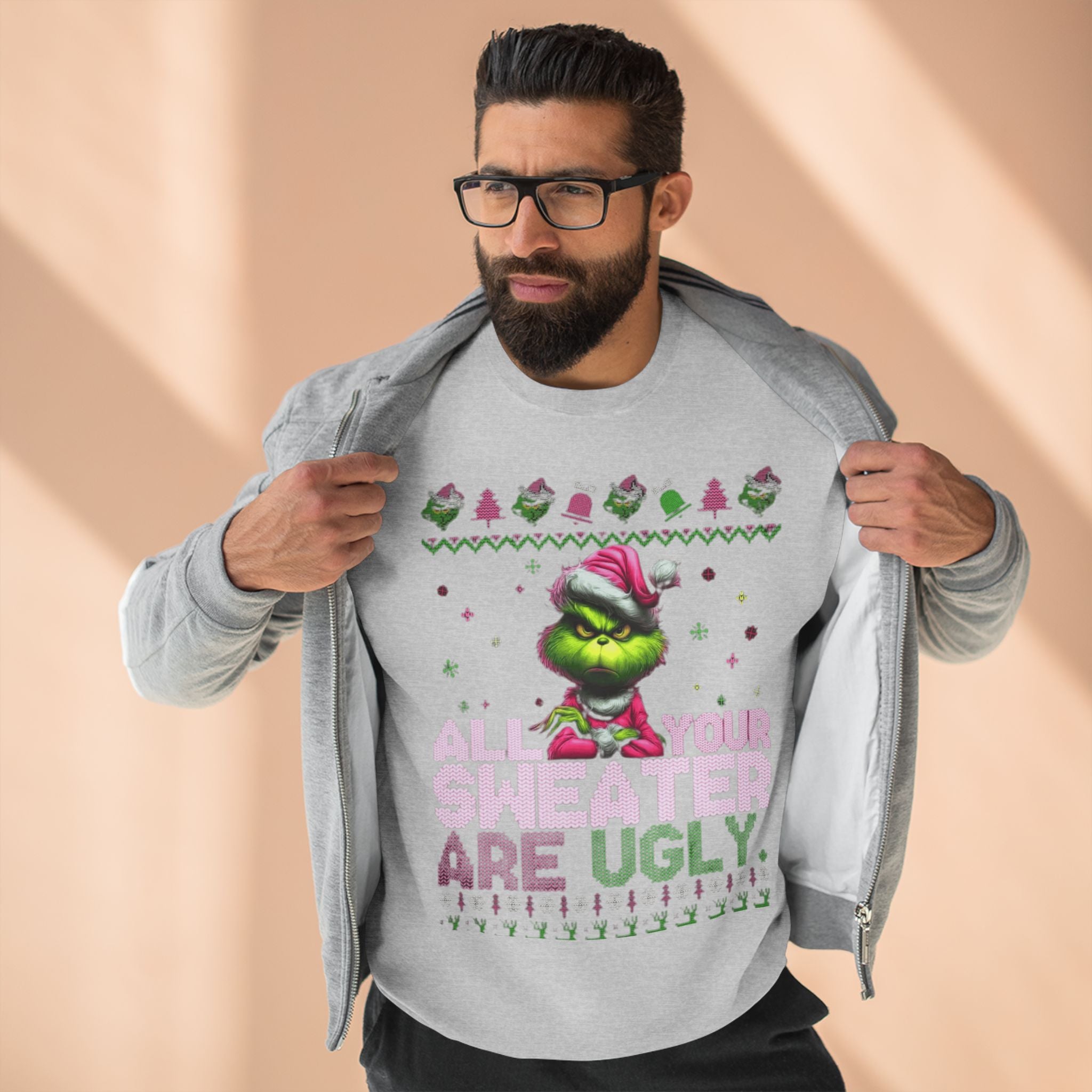 Grinch 'All Your Sweaters Are Ugly' Christmas Sweatshirt Cartoon Christmas T-shirts and Sweaters