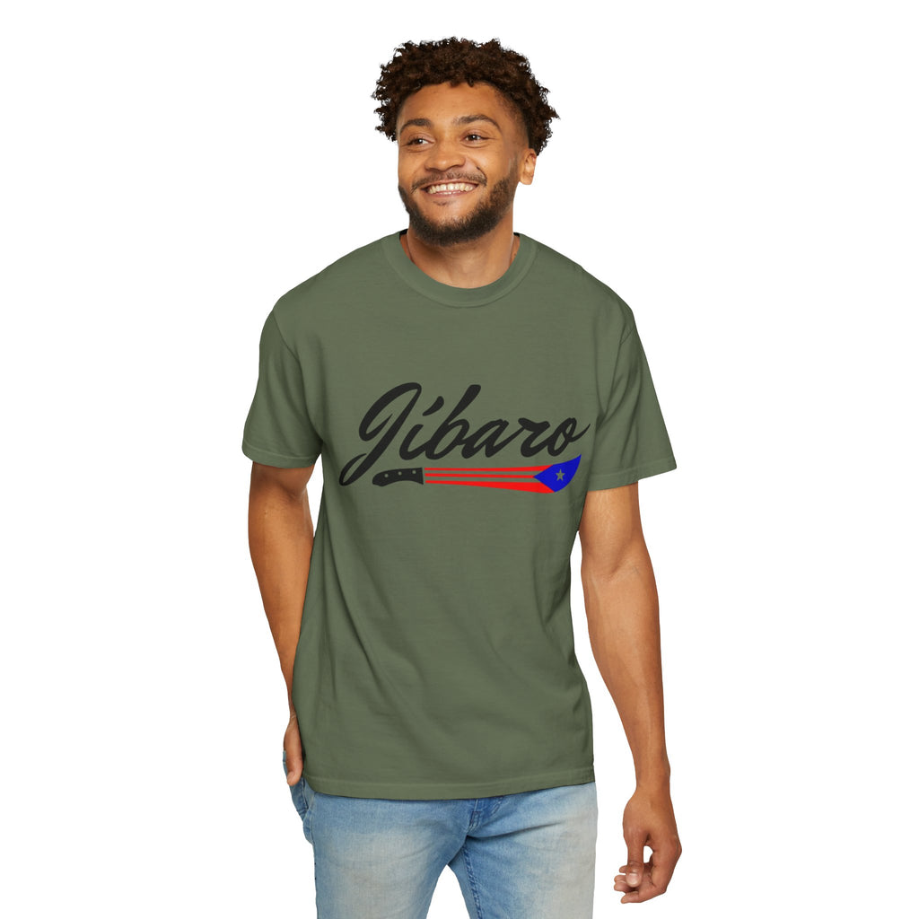 T-Shirt  "Jíbaro" Puerto Rican Heritage Tee (Back Machete  Sombrero de Paja Design) Puerto Rico’s Navidades