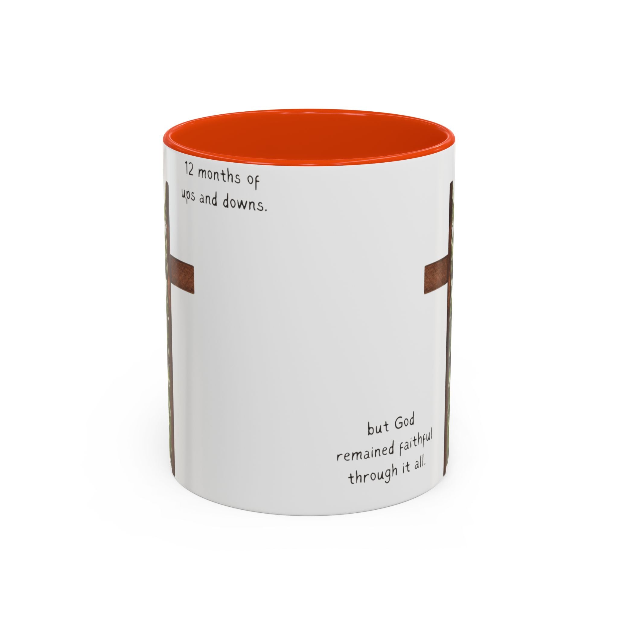 Christian Cross & Pine Tree Mug — Faith Reminder Coffee Cup (11oz/15oz)