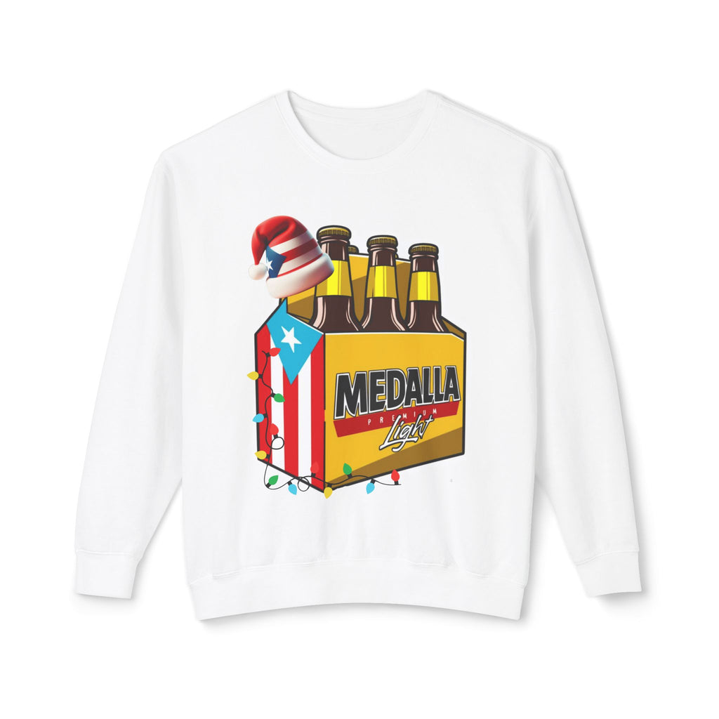 Medalla Light Puerto Rican Holiday Sweatshirt  Navidad Boricua Crewneck Puerto Rico Navidade