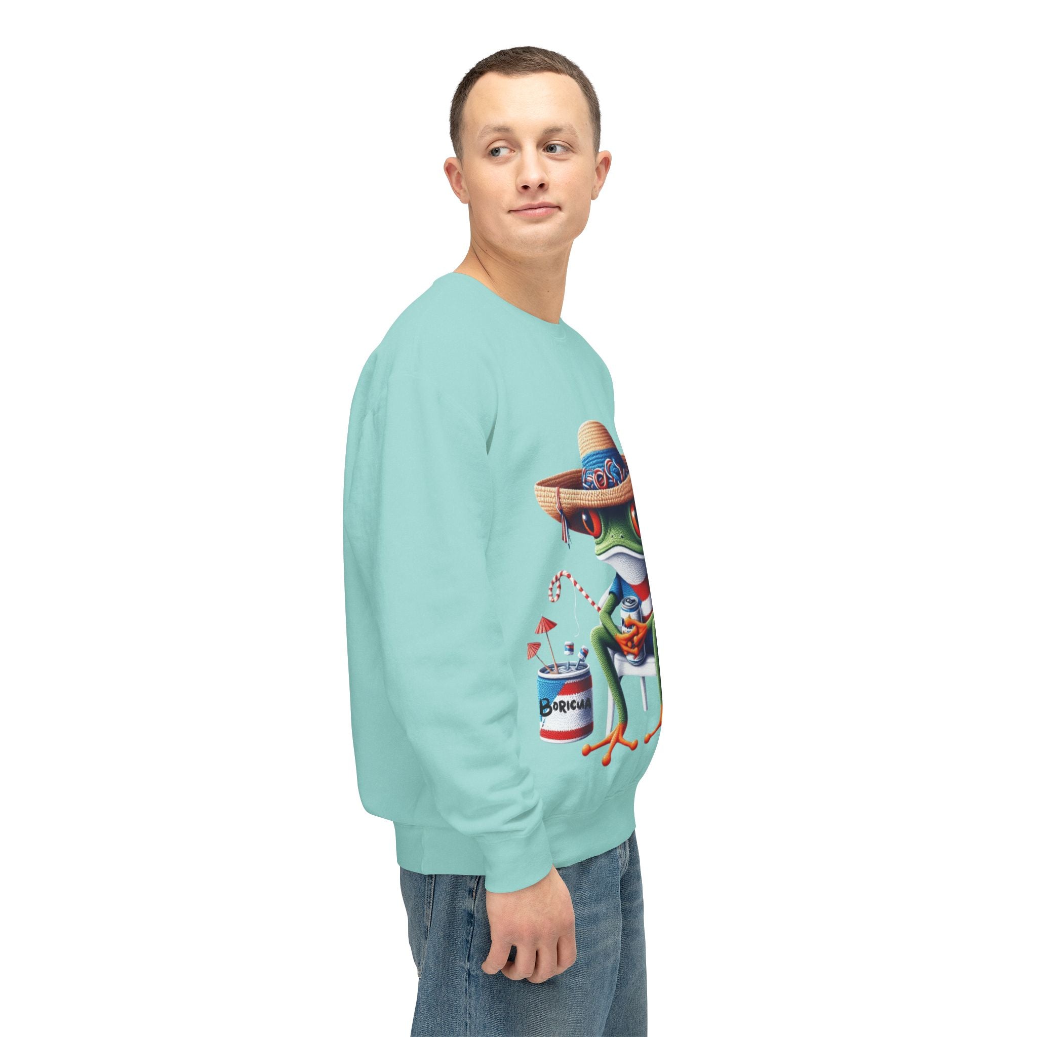 Coqui in Sombrero Crewneck Sweatshirt Puerto Rico’s Navidades