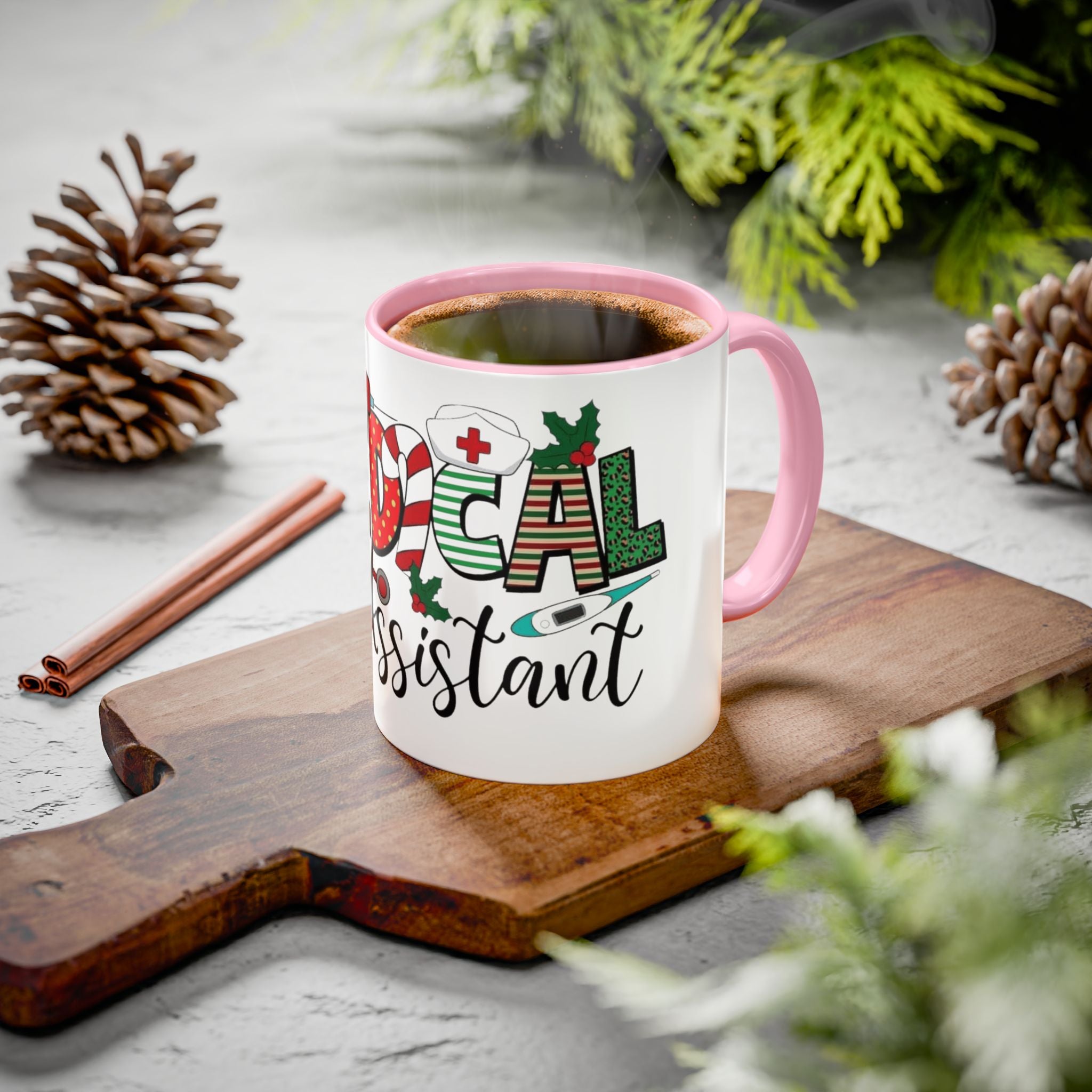 Medical Assistant Christmas Mug — Festive Colorful 11oz/15oz Coffee Cup Medical Christmas Mug