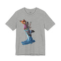 Animated Character Tee — Cute Fox & Bunny Stack Graphic T-Shirt  cartoon-style Christmas artwork