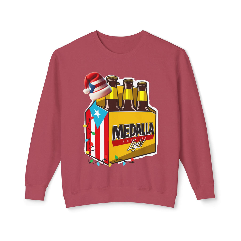 Medalla Light Puerto Rican Holiday Sweatshirt  Navidad Boricua Crewneck Puerto Rico Navidade