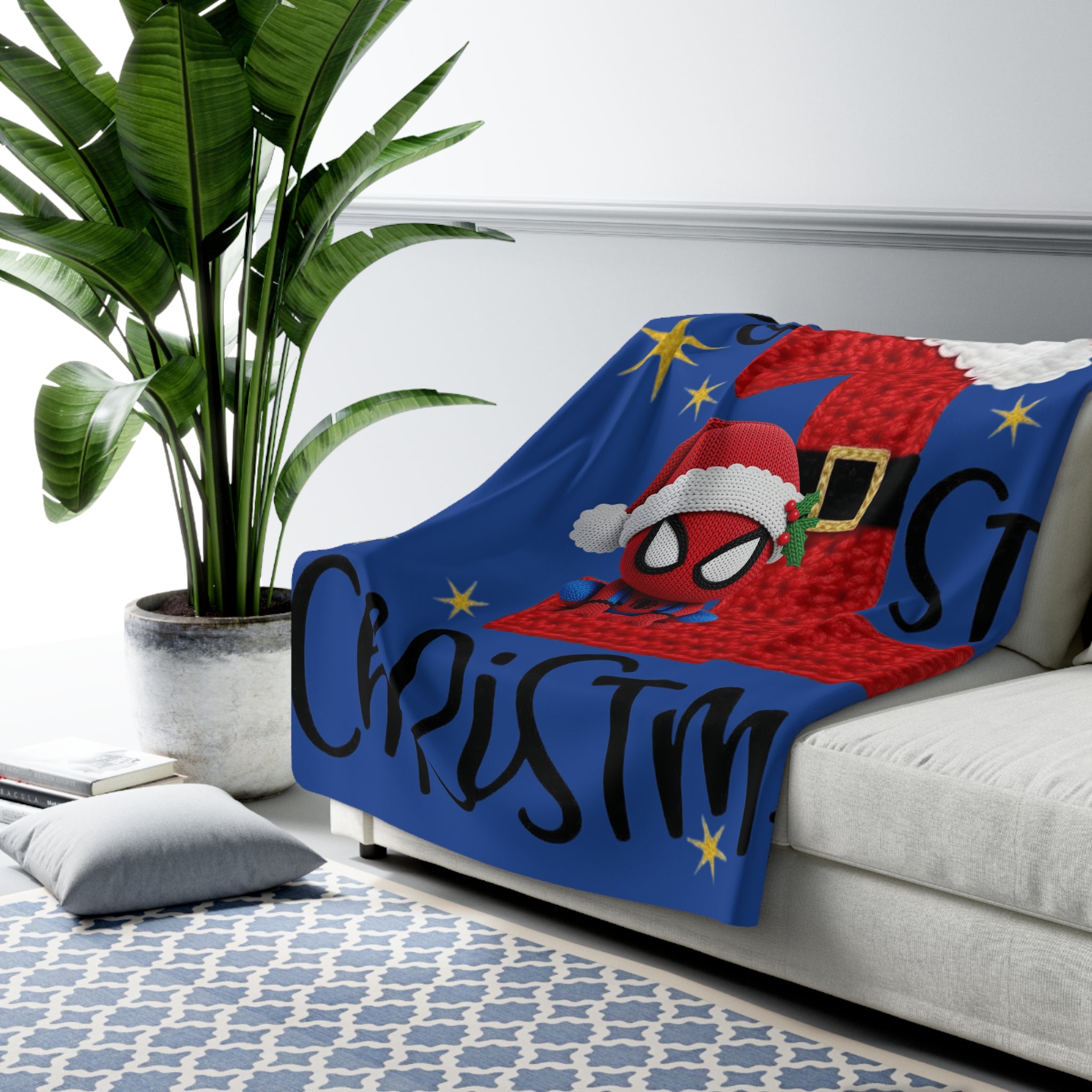 Santa’s Little Snuggle Blanket Sherpa Blanket  "My 1st Christmas" Baby Holiday Throw