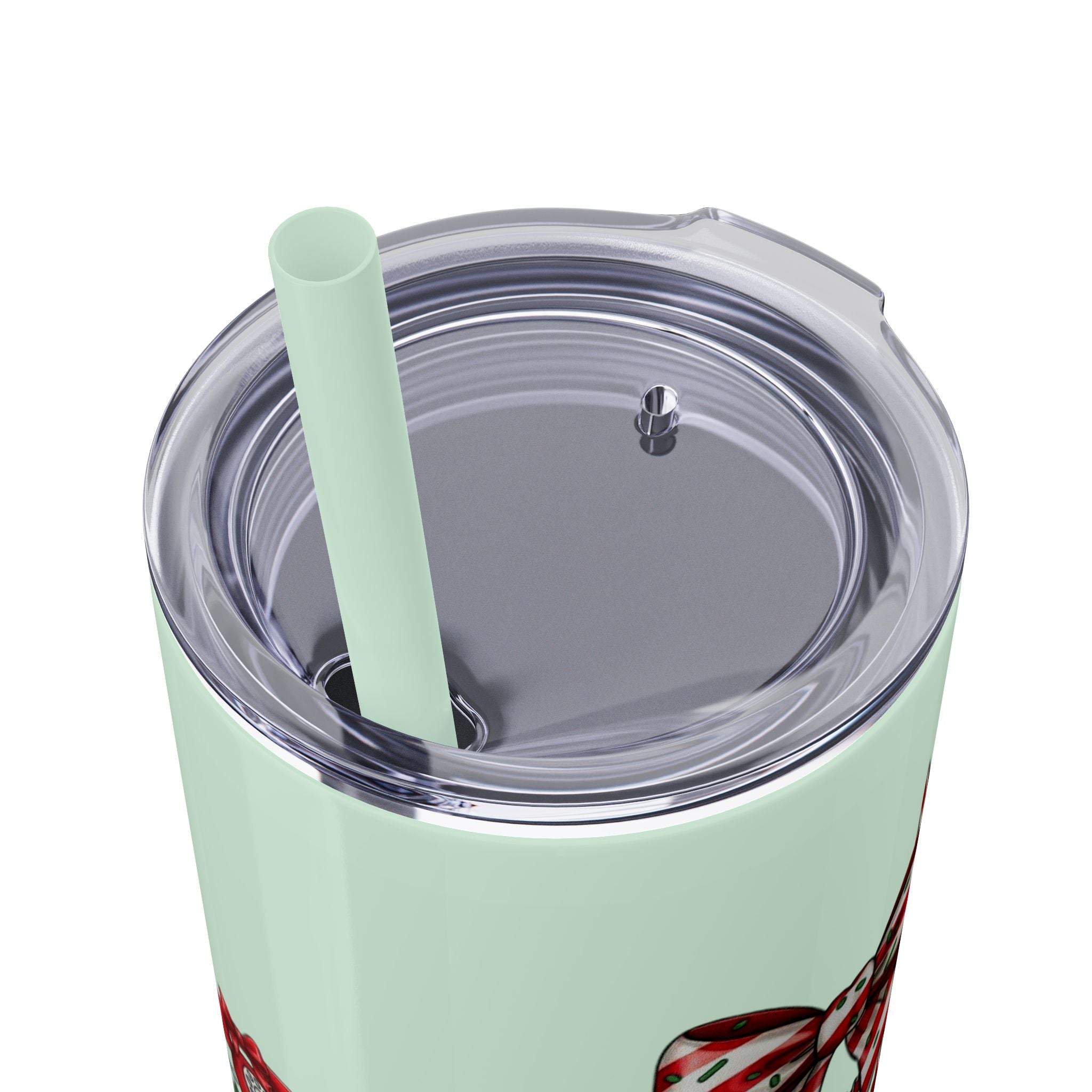 Christmas mug for the office team who keeps everything running smoothly. Candy Cane Christmas Office Secret Santa Design, 20oz with Straw
